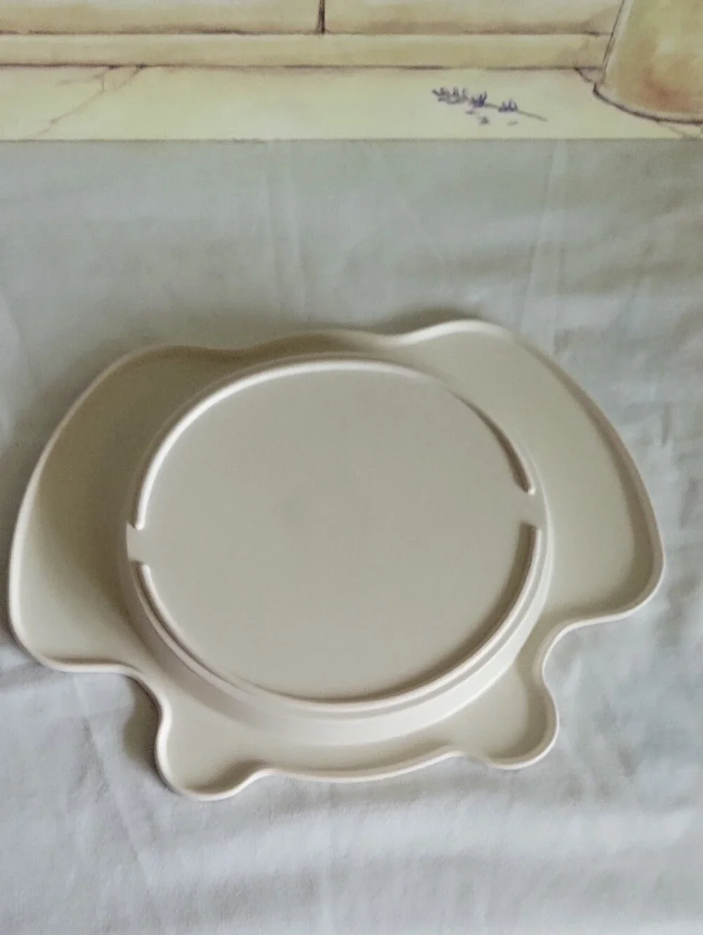 Gray Elephant Kids Plate - Cute Animal Dinnerware